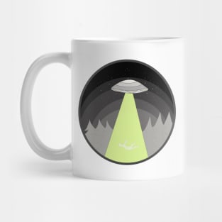 Human being abducted by a UFO Mug